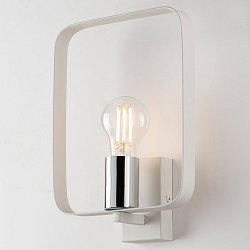 Obrázek pro produkt Nástěnné svítidlo SMITH bílá/nikl, 1xE27, 19,5 x 6 x 27 cm - FANEUROPE