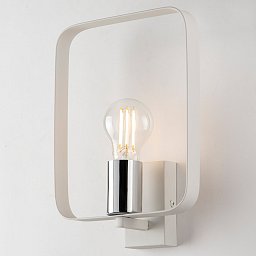 Obrázek pro produkt Nástěnné svítidlo SMITH bílá/nikl, 1xE27, 19,5 x 6 x 27 cm - FANEUROPE
