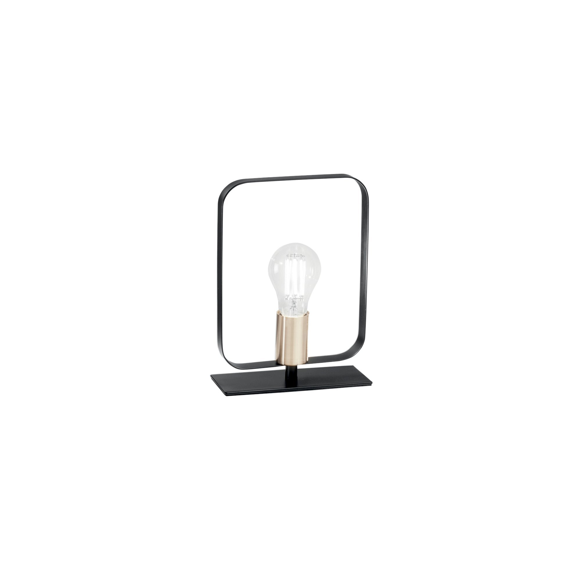 FAN I-SMITH-L1 Stolní lampa LUME SMITH černá/zlatá, 1xE27, 19,5 x 19,5 x 24,8 cm - FANEUROPE