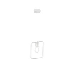Obrázek pro produkt Závěsné svítidlo SMITH bílá/nikl, 1xE27, 20 x 10 x 160 cm - FANEUROPE
