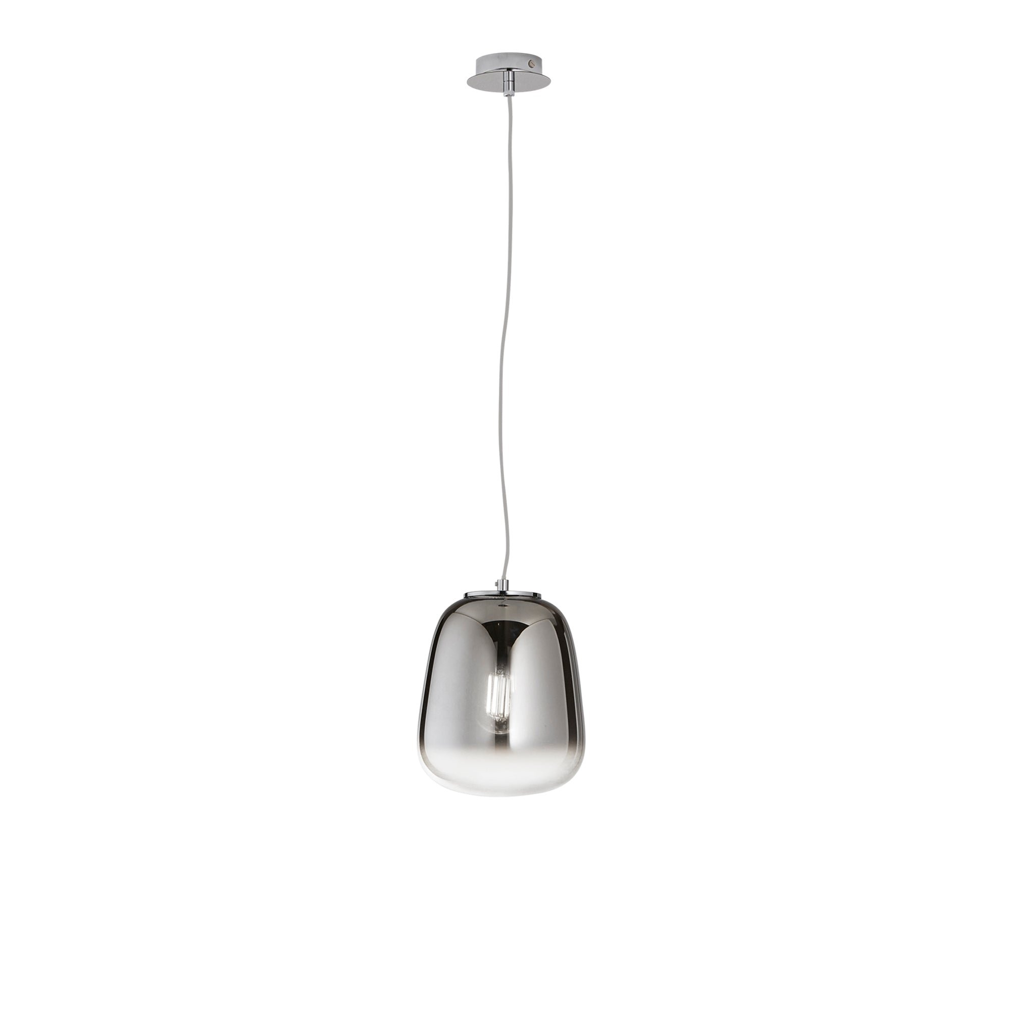 FAN I-SMOKE-S18 Závěsné svítidlo SMOKE chrom, 1xE27, 19,7 x 150 cm - FANEUROPE