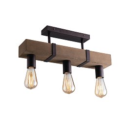Obrázek pro produkt Stropní svítidlo TEXAS dřevo, 3xE27, 50 x 10 x 22 cm - FANEUROPE