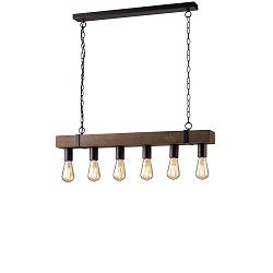 Obrázek pro produkt Závěsné svítidlo TEXAS černá, 6xE27, 80 x 10 x 135 cm - FANEUROPE