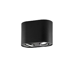 Obrázek pro produkt Stropní svítidlo TOWN černá, 2xGU10, 17,8 x 12,5 x 9,6 cm - FANEUROPE