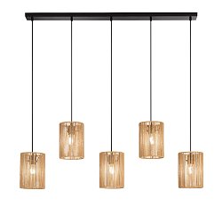 Obrázek pro produkt Závěsné svítidlo TROPIKANA hnědá, 5xE27, 115 x 176 cm - FANEUROPE