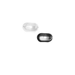 Obrázek pro produkt Nástěnné svítidlo Turtle (černé oválné sklo s klapkou) IP54, objímka E27, 10,5 x 20,5 x 12 cm - FANEUROPE