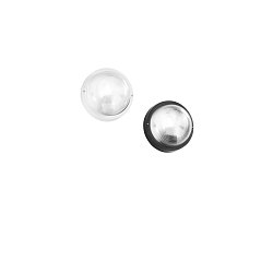 Obrázek pro produkt Nástěnné svítidlo Turtle (černé kulaté hladké sklo) IP54, objímka E27, 18,5 x 10,5 cm - FANEUROPE