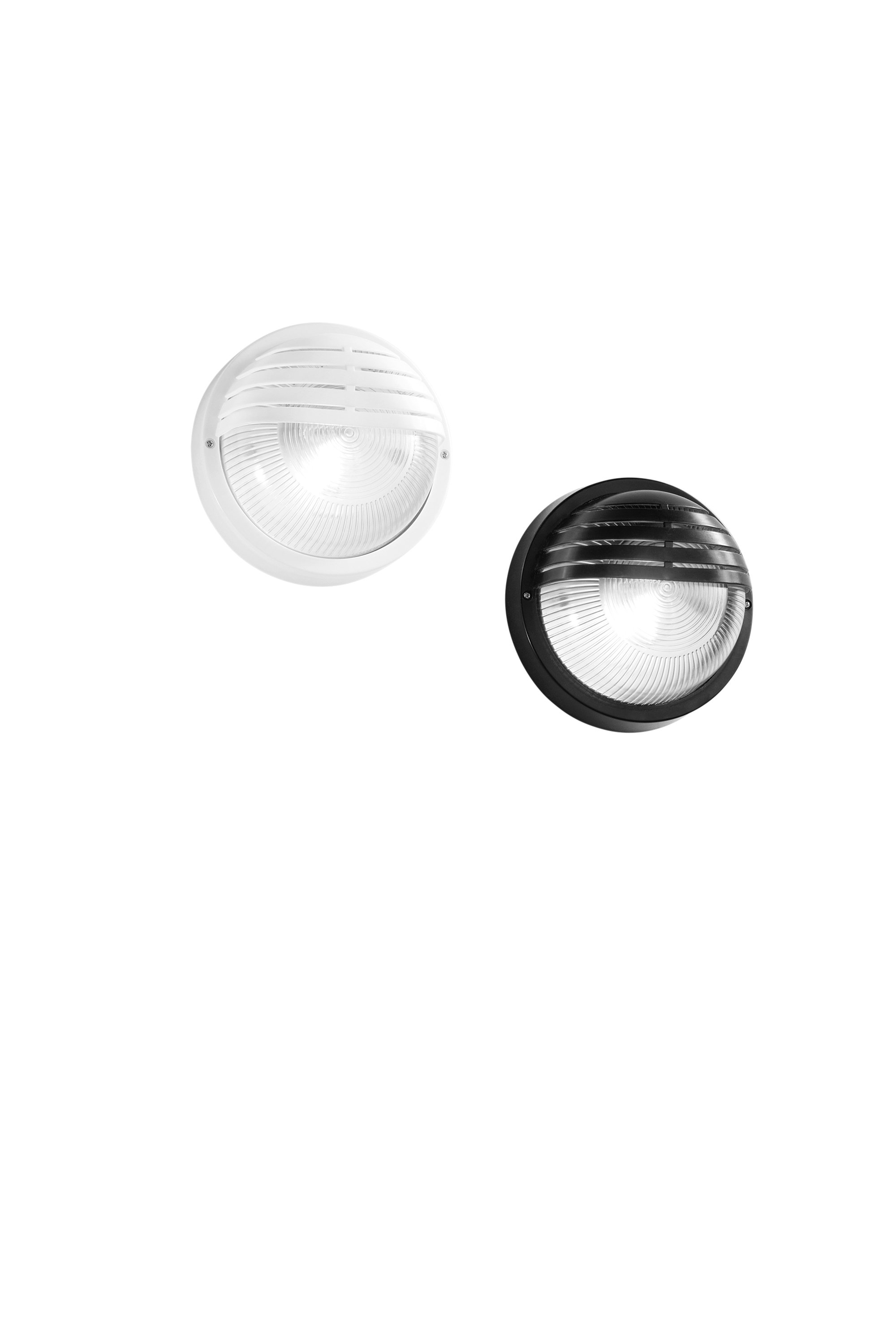 FAN I-TURTLE-PL-P-NER Nástěnné svítidlo Turtle (černé kulaté sklo s klapkou) IP54, objímka E27, 18,5 x 10,5 cm - FANEUROPE