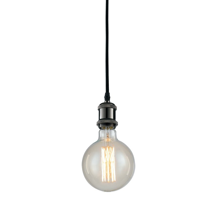 FAN I-VINTAGE-PD NER Závěsné svítidlo VINTAGE černá, 1xE27, 126 cm - FANEUROPE