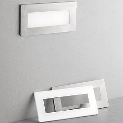 Obrázek pro produkt Schodišťové světlo Bolt (bílé/nikl) vestavné, 5 W (650 lm) pohybový senzor, 1,5 W (180 lm), CCT, IP65, 181 x 47 x 81 mm - FANEUROPE