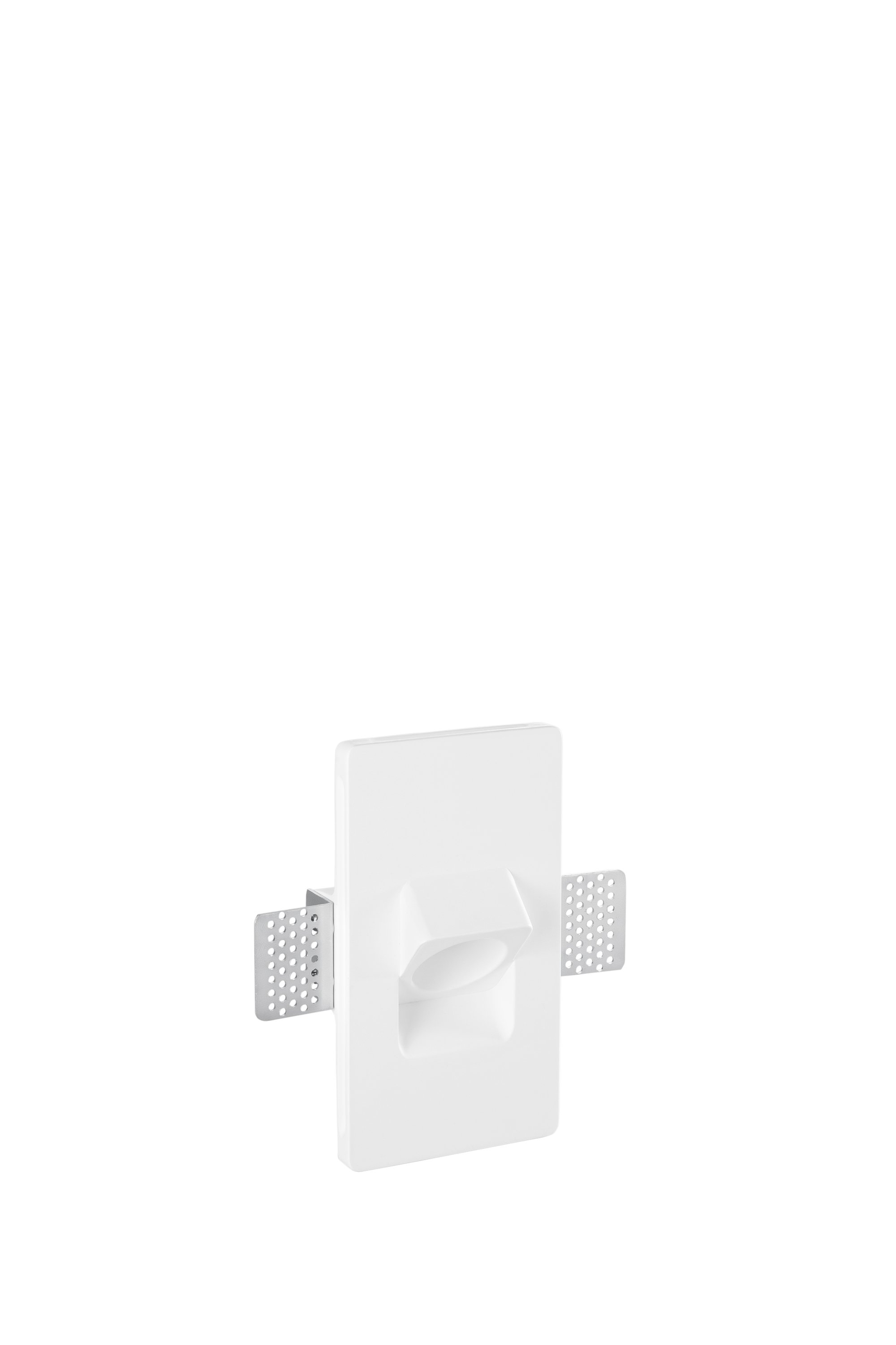 FAN INC-ESTRO-Q1 Vestavné svítidlo do zdi Estro (čtvercové, sádra) 1 x mini GU10, 160 x 90 x 67 mm - FANEUROPE