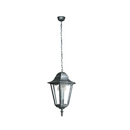 Obrázek pro produkt Závěsné venkovní svítidlo FIRENZE černá/stříbrná, 1xE27, IP44, 21 x 21 x 136 cm - FANEUROPE