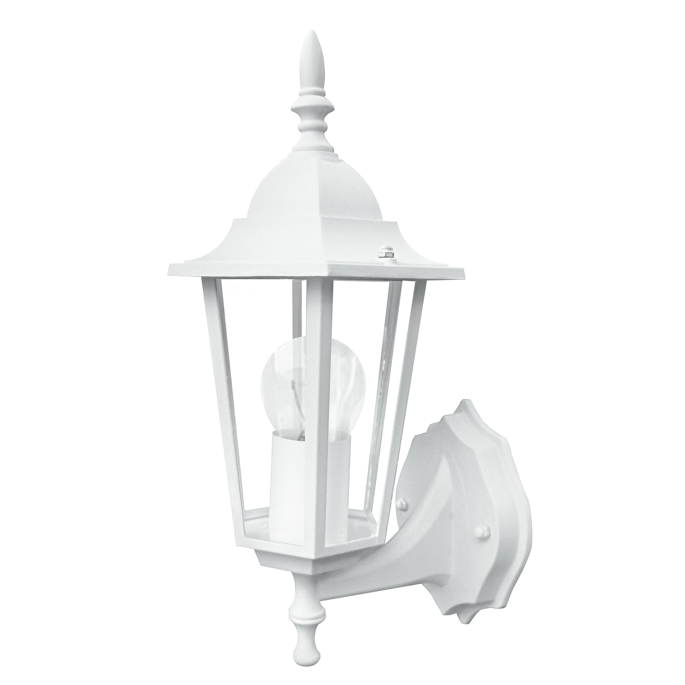 FAN LANT-MILANO/AP1A BCO Venkovní nástěnné svítidlo UP MILANO bílá, 1xE27, IP44, 20,8 x 36 x 17 cm - FANEUROPE
