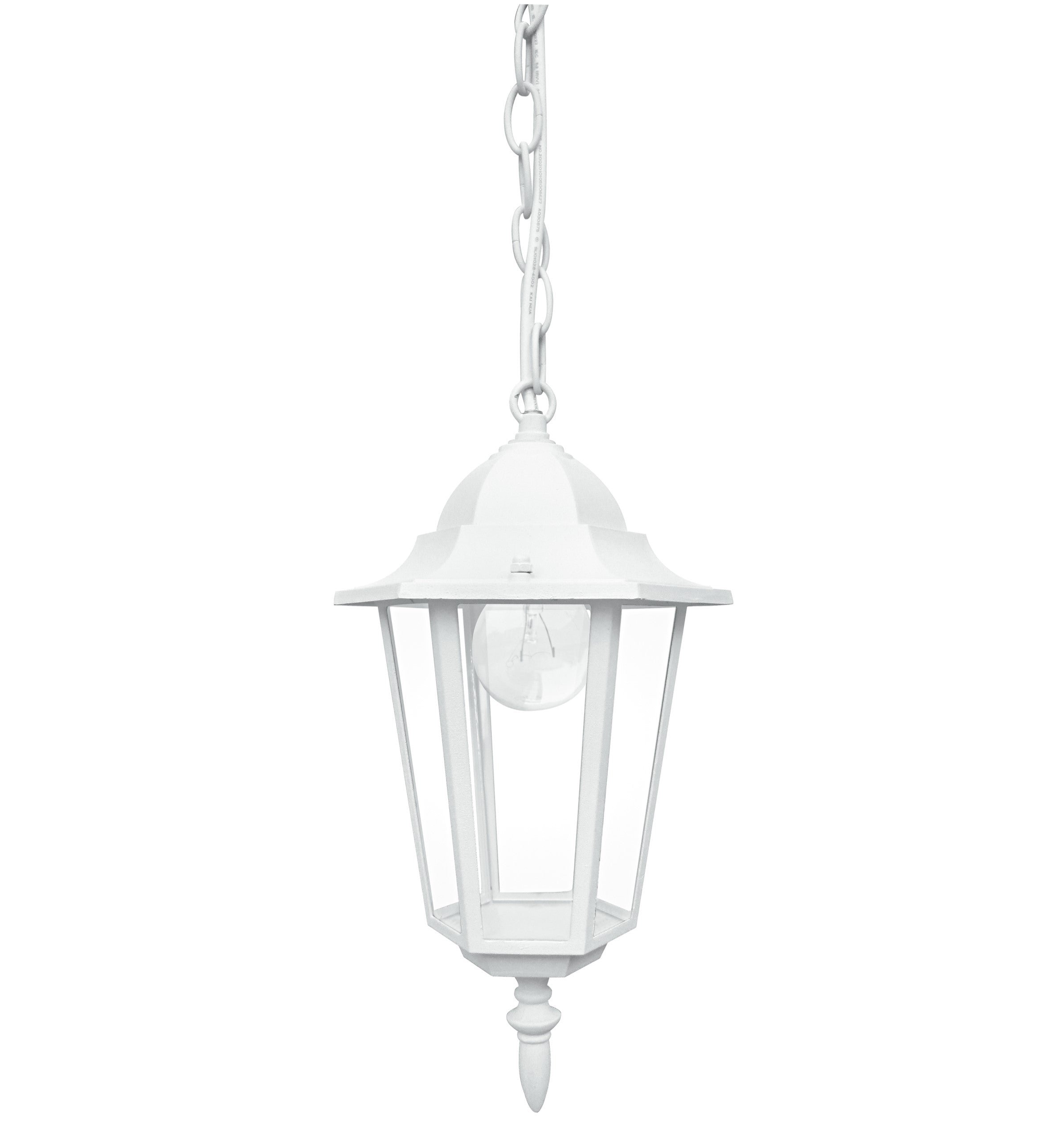 FAN LANT-MILANO/S1 BCO Závěsné venkovní svítidlo MILANO bílá, 1xE27, IP44, 17 x 84 cm - FANEUROPE
