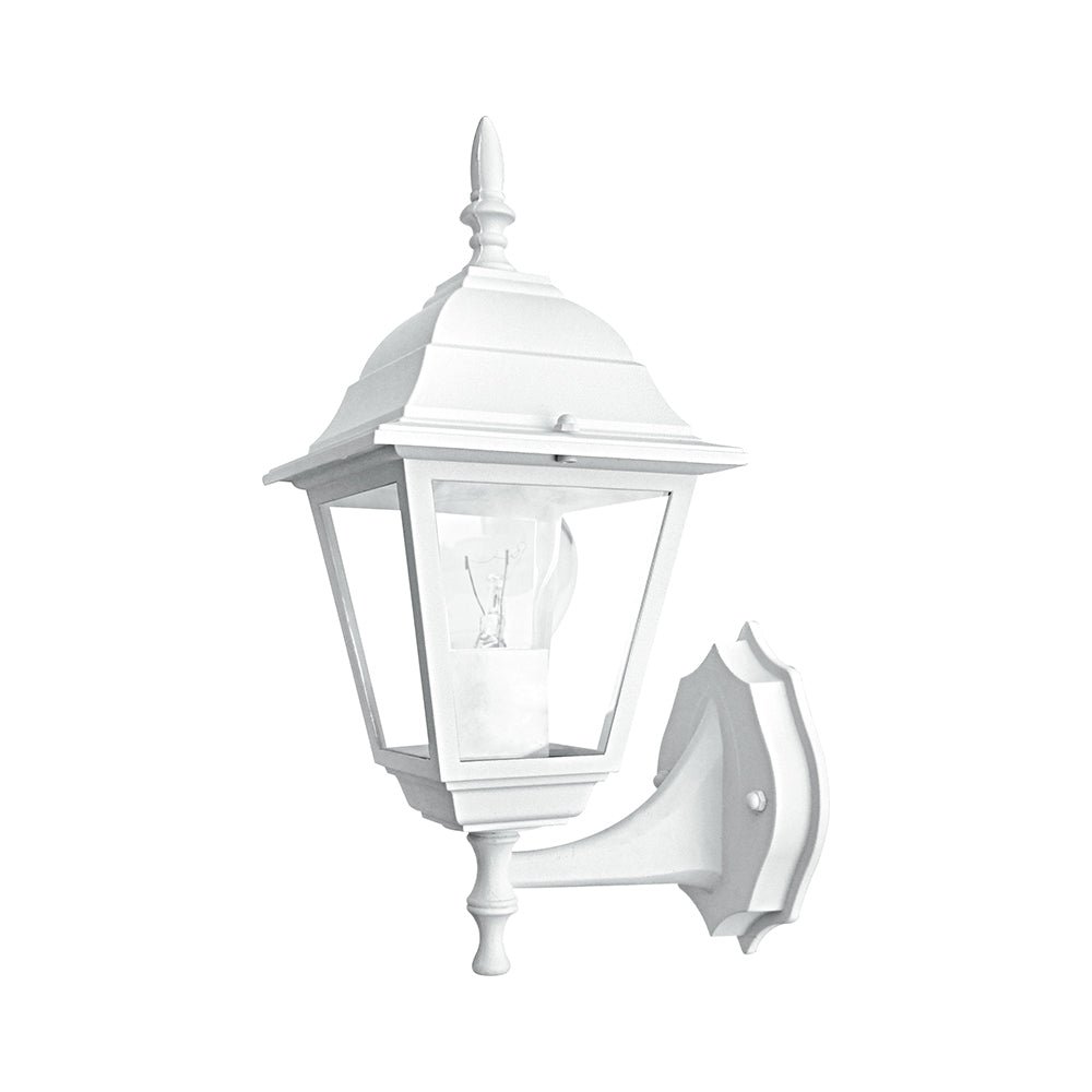 FAN LANT-ROMA/AP1A BCO Venkovní nástěnné svítidlo UP ROMA bílá, 1xE27, IP44, 19,5 x 35 x 14,6 cm - FANEUROPE