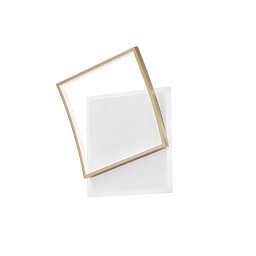 Obrázek pro produkt Stropní LED svítidlo AYRTON hranaté, zlatá, 42 W, 5200 lm, CCT, 37 x 10 x 42 cm - FANEUROPE