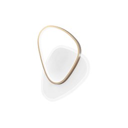 Obrázek pro produkt Stropní LED svítidlo AYRTON zaoblené, zlatá, 42 W, 4500 lm, CCT, 35 x 7 x 45 cm - FANEUROPE