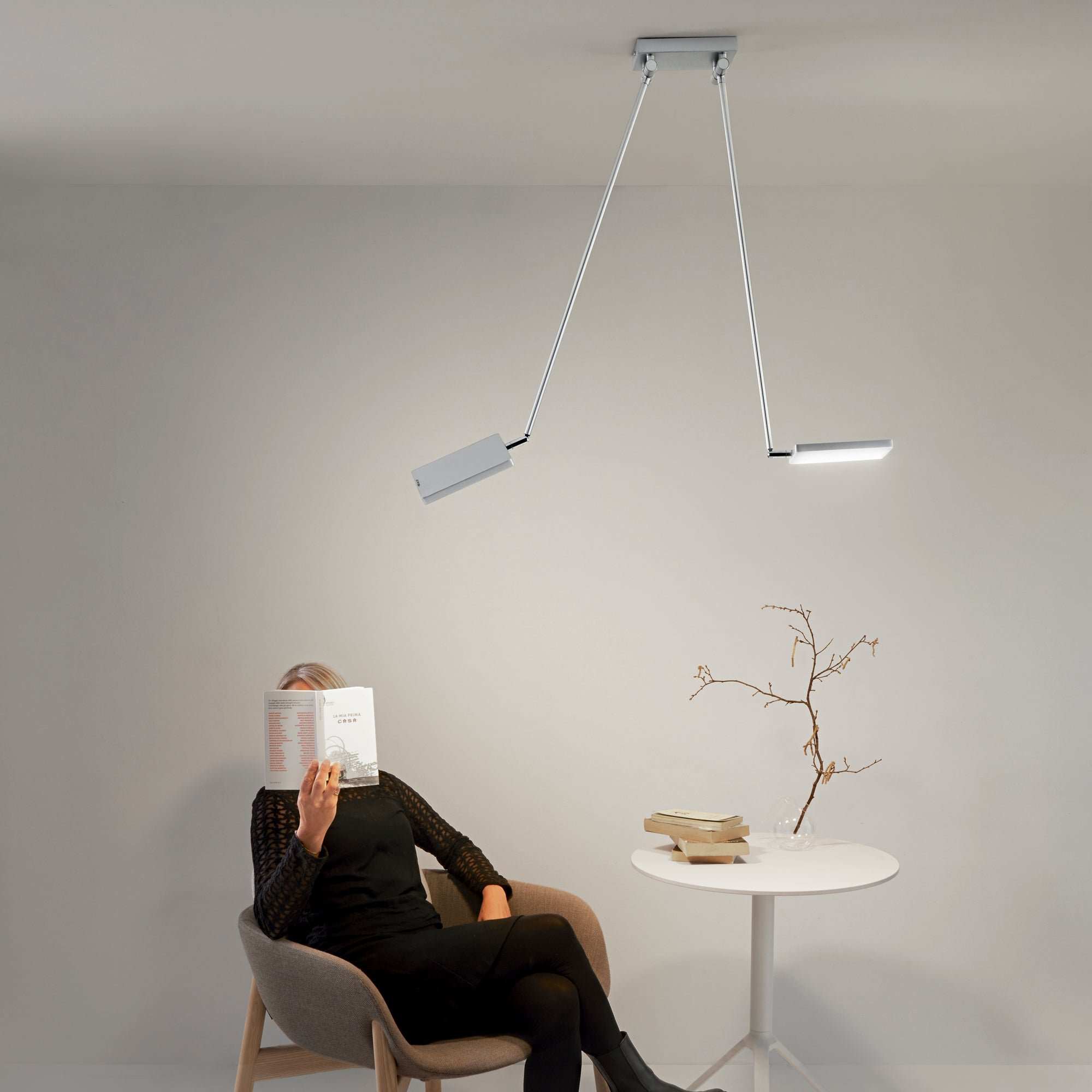 FAN LED-BOOK-PL-GR Stropní LED svítidlo BOOK šedá, 36 W, 3640 lm, 3200 K, 15-200 x 85 cm - FANEUROPE (obrázek 4)