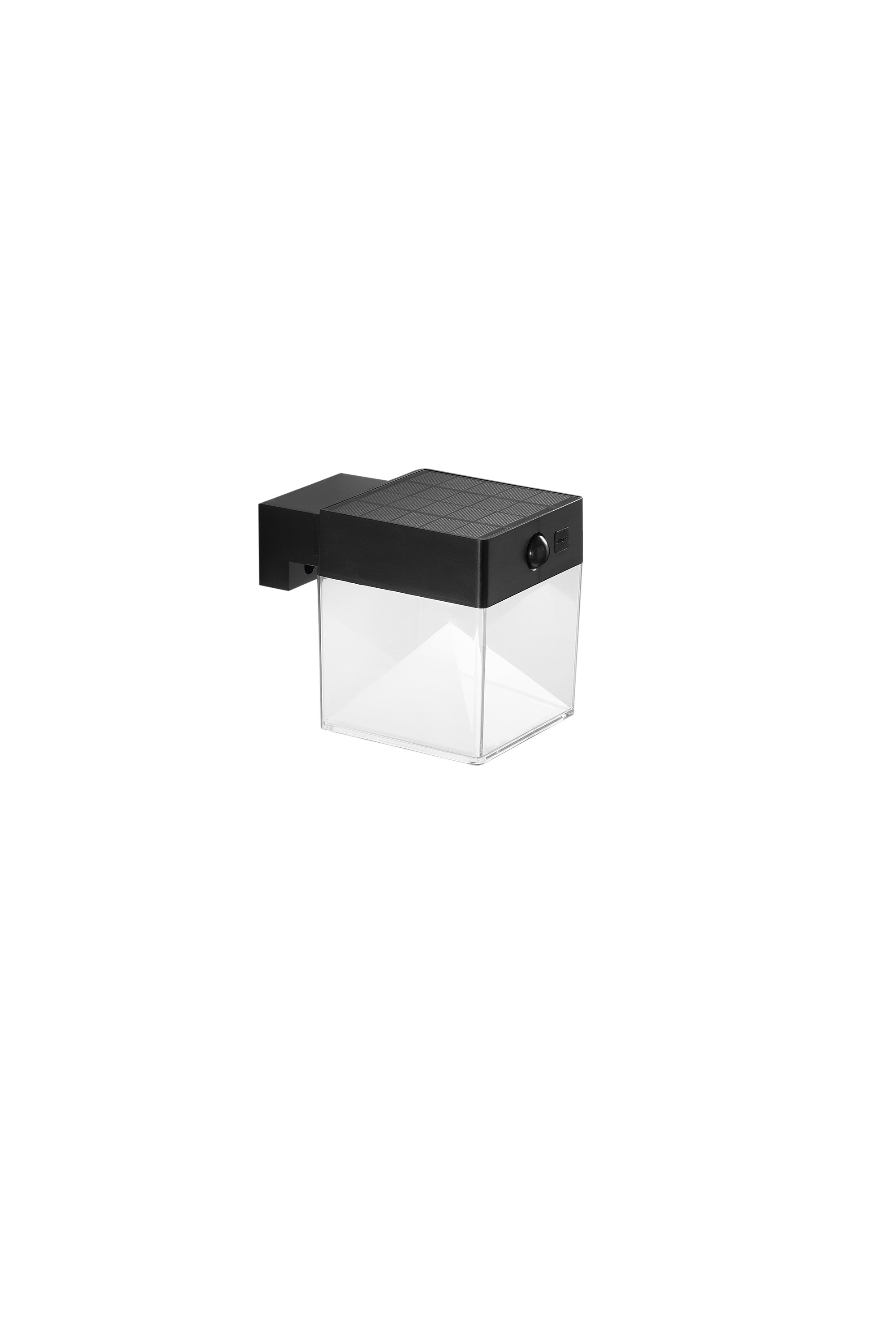 FAN LED-GIZAH-Q Nástěnné svítidlo Gizah čtvercové, LED 500 lm, 4000 K, se solárním panelem a senzorem, IP54 - FANEUROPE