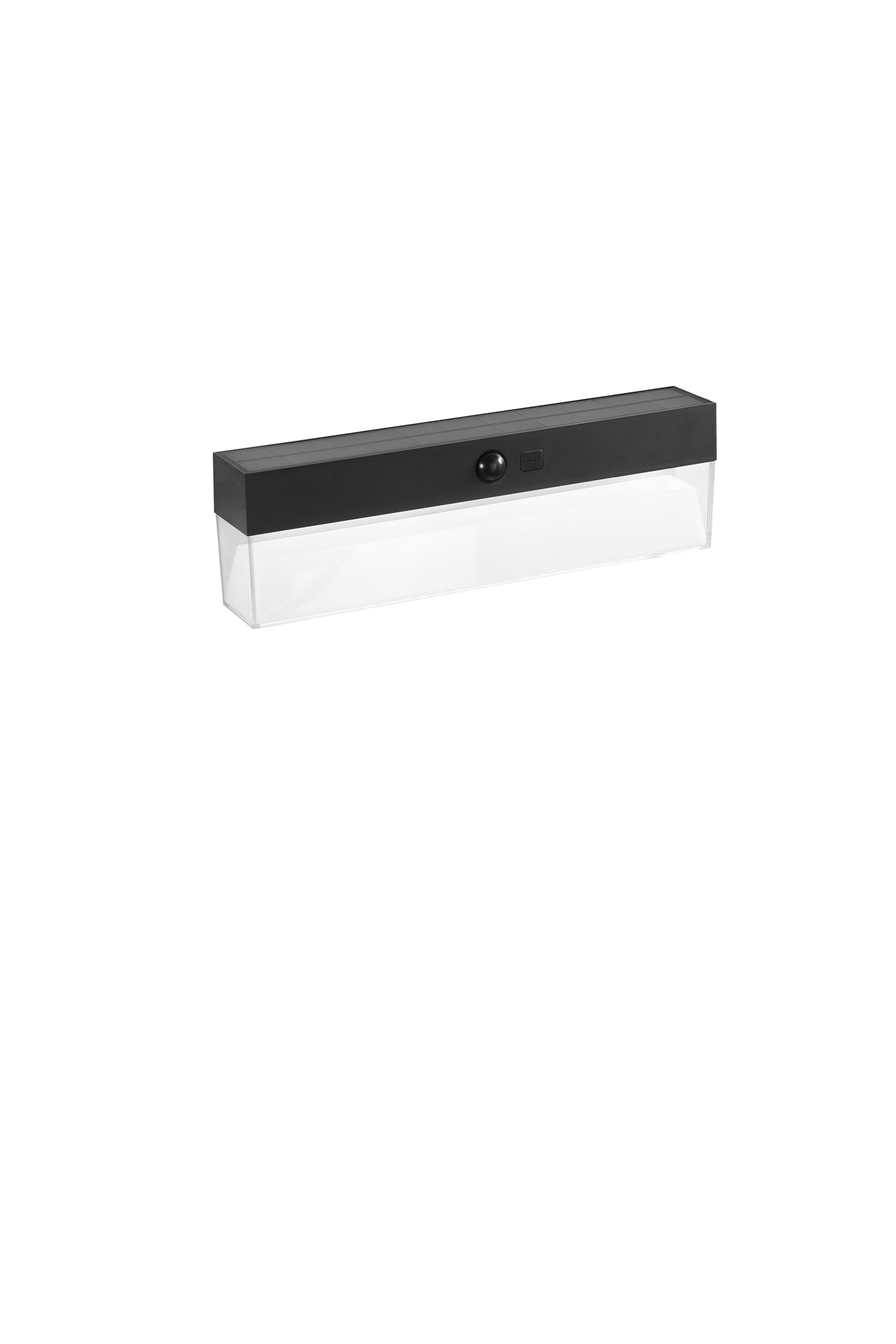 FAN LED-GIZAH-RT Nástěnné svítidlo Gizah obdélníkové, LED 500 lm, 4000 K, se solárním panelem a senzorem, IP54 - FANEUROPE