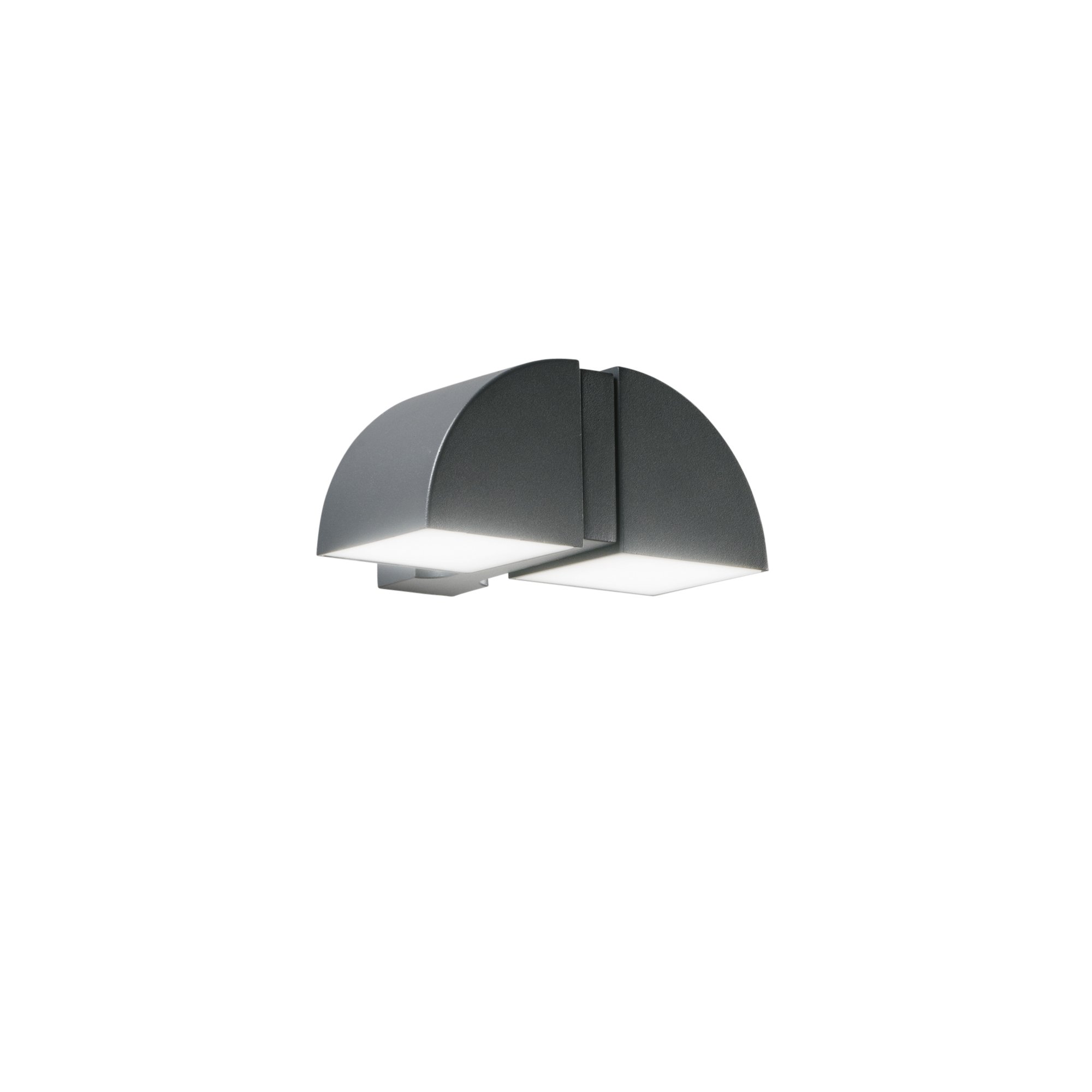 FAN LED-IDEM-AP Venkovní nástěnné LED svítidlo IDEM antracit, hliník, 8 W, 840 lm, 4000 K, IP44, 20,2 x 9 x 15,3 cm - FANEUROPE