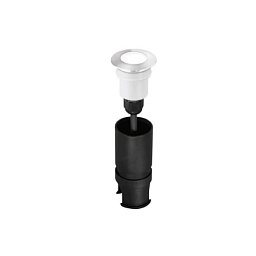Obrázek pro produkt Pochozí venkovní LED svítidlo IMPACT DC24V nikl, hliník, 2 W, 170 lm, 3000 K, IP67, 4,5 x 5,7 cm - FANEUROPE