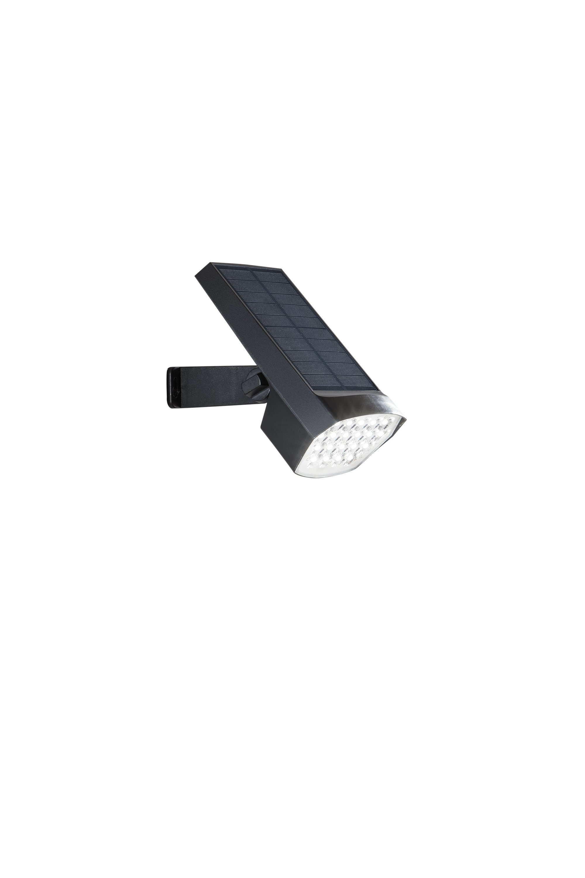 FAN LED-IRIS-SOLAR Solární LED reflektor Iris (černý) 1,8 W, 200 lm, CCT 2700-6500 K, 17,9 x 10 x 15 cm - FANEUROPE