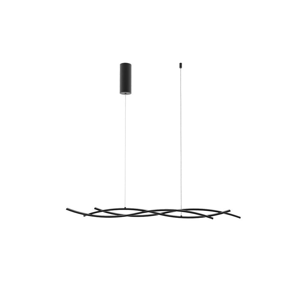 FAN LED-KINETIC-S-NER Závěsné LED svítidlo KINETIC černá, 40 W, 5100 lm, CCT, 117,2 × 6 × 105 cm - FANEUROPE
