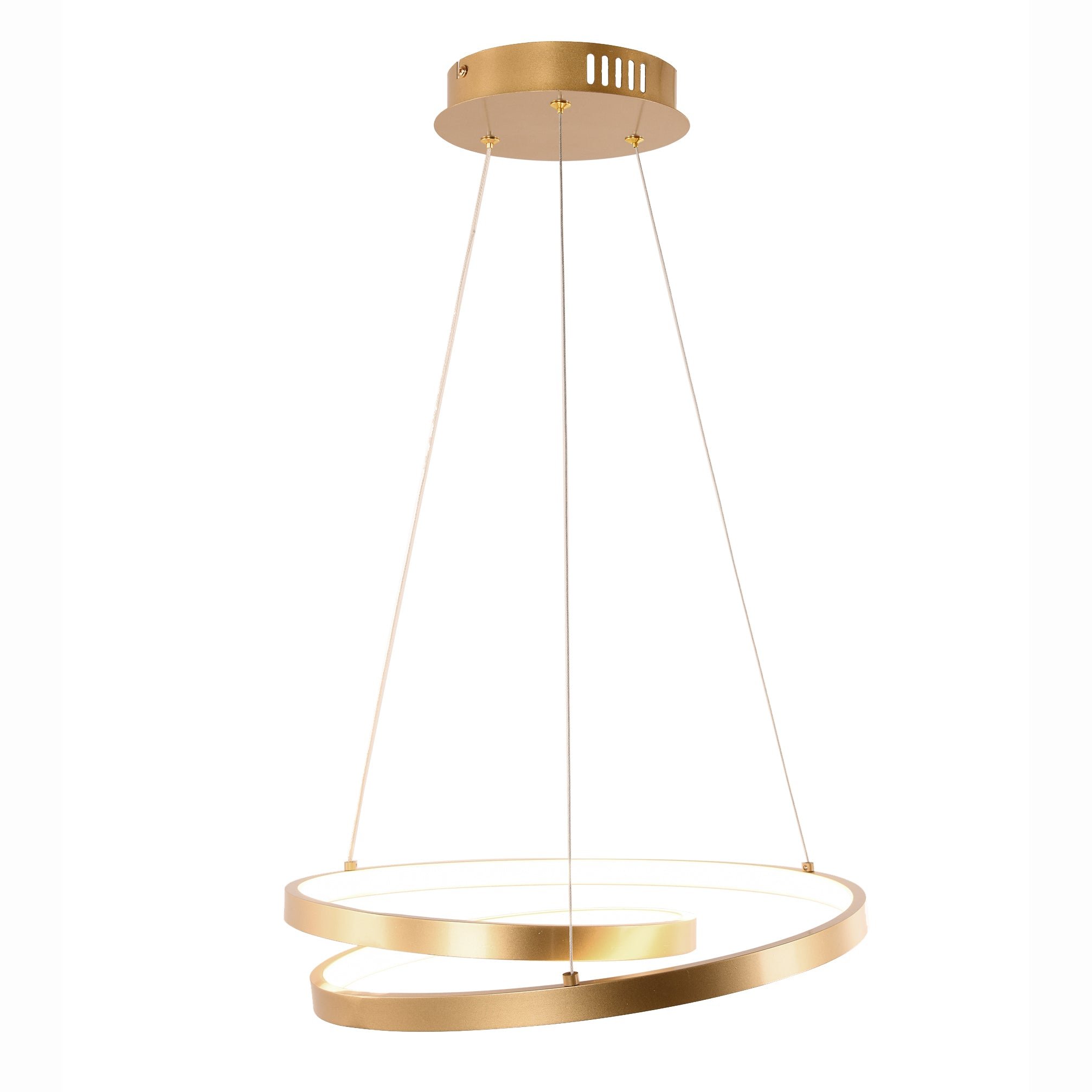 FAN LED-LIEVE-S-ORO Závěsné svítidlo LED LIEVE zlatá 30 W 4000 lm CCT 40 x 130 cm - FANEUROPE