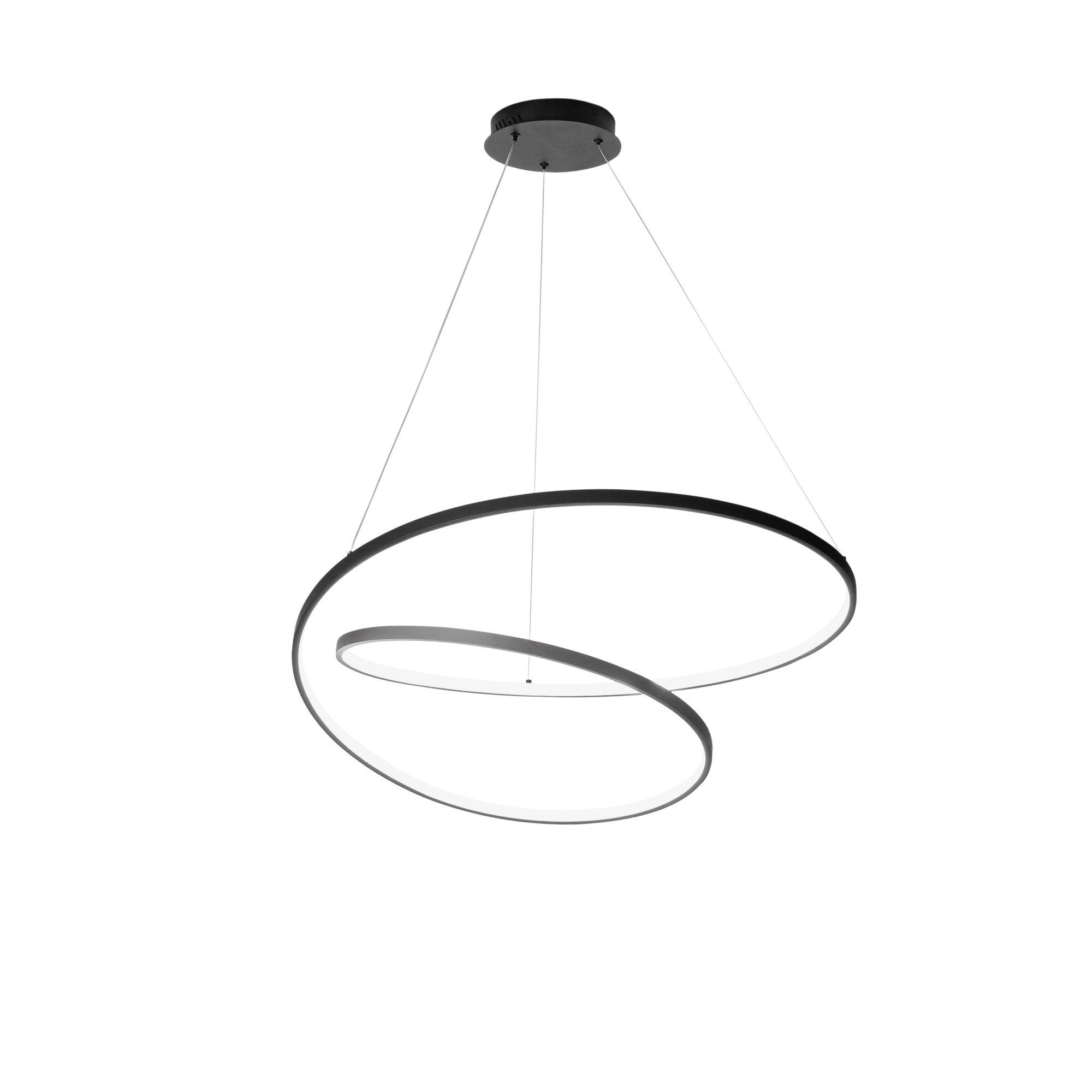 FAN LED-LIEVE-S80-NER Závěsné svítidlo LED LIEVE černá 60 W 8000 lm CCT 80 x 130 cm - FANEUROPE