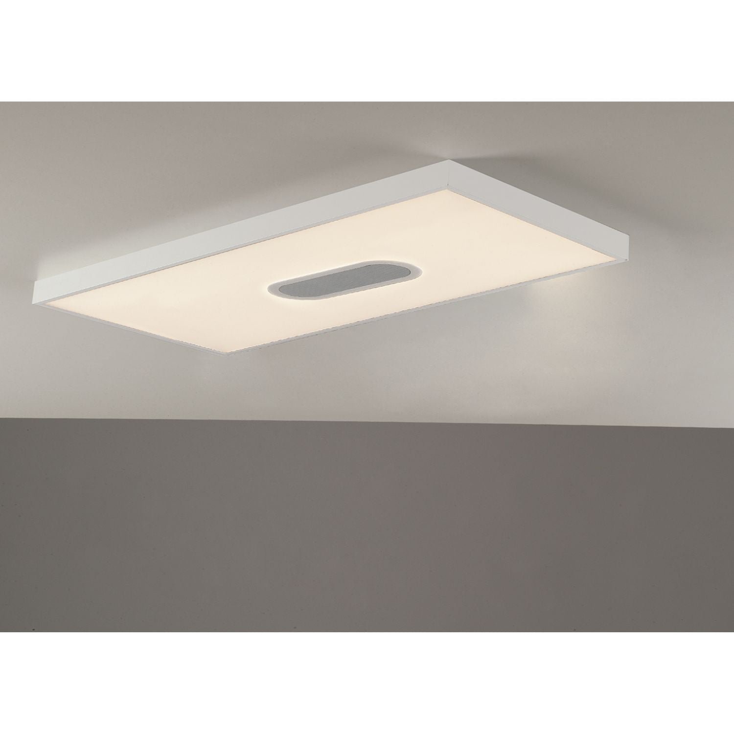 FAN LED-PANEL-30X60-DJ LED panel bílá akrylát / hliník 23 W 3360 lm CCT stmívatelné dálk. ovladačem vč. speaker modrá Bluetooth 29,5 x 59 x 3,8 cm - FANEUROPE