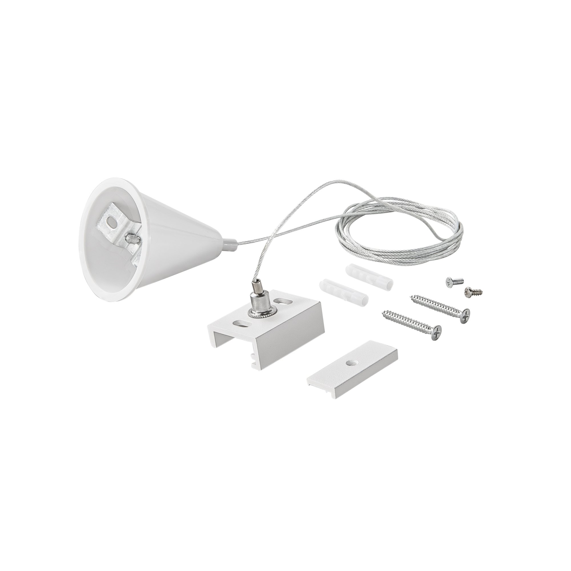 FAN LED-RAIL-S-1,5-BCO 3‑fázový systém RAIL sada 4 kabelů 1,5 m pro závěsné svítidlo třífázového lištového systému, bílá - FANEUROPE