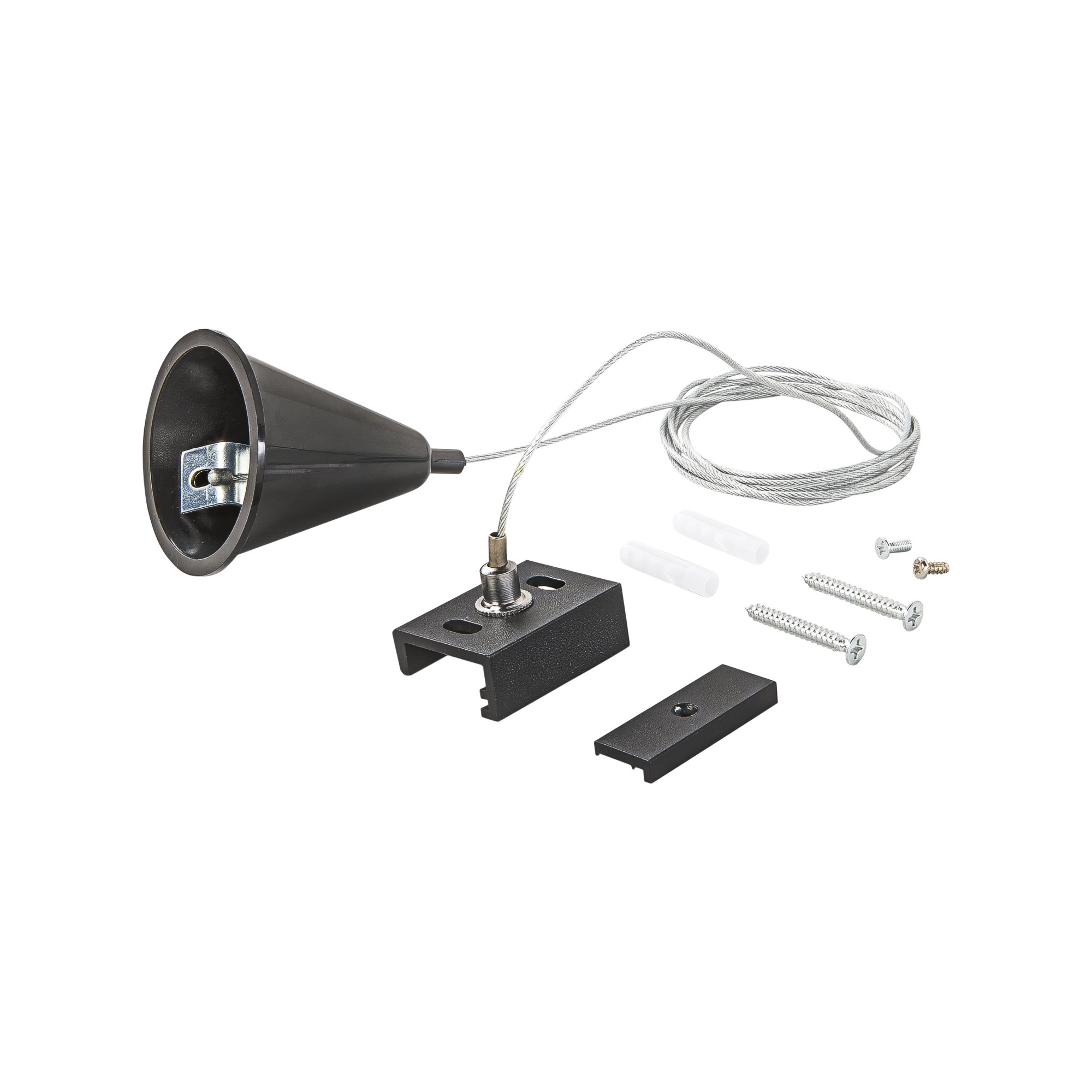 FAN LED-RAIL-S-1,5-DA-NER 3‑fázový systém RAIL sada 4 kabelů 1,5 m pro závěsné svítidlo šestivodičového DALI lištového systému, černá - FANEUROPE