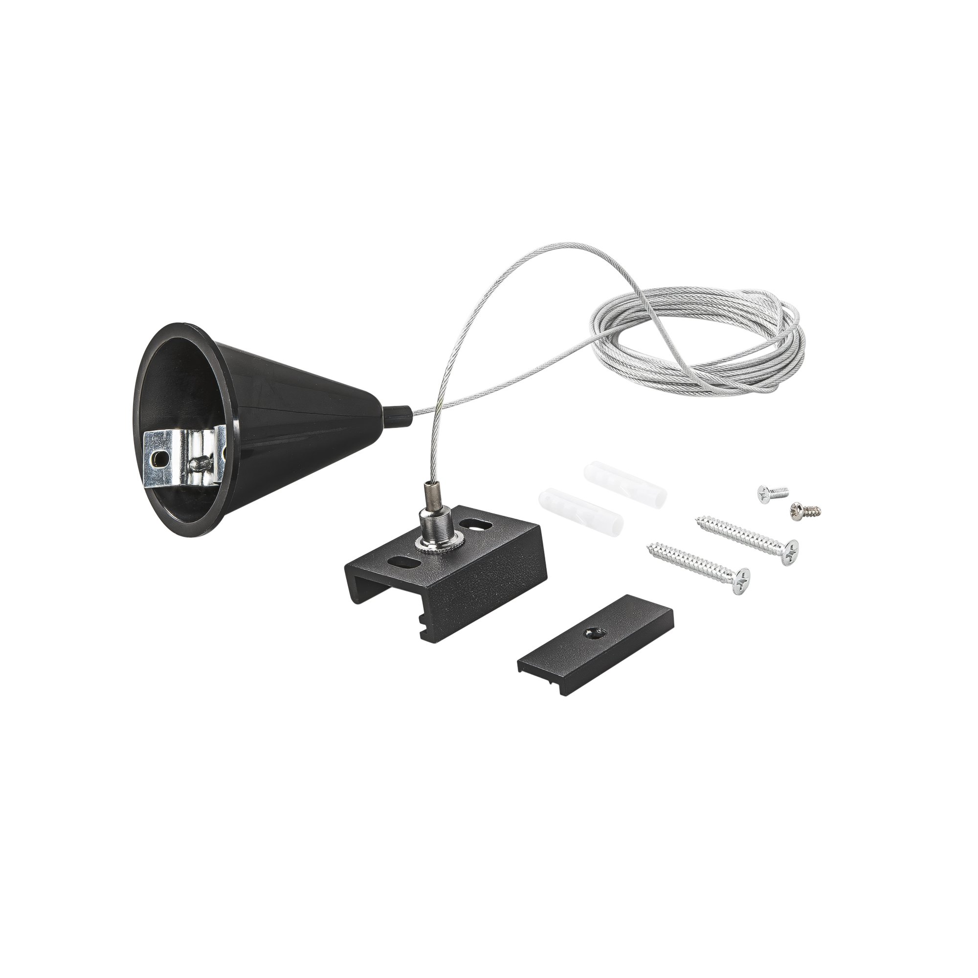 FAN LED-RAIL-S-3-DA-NER 3‑fázový systém RAIL sada 4 kabelů 3 m pro závěsné svítidlo šestivodičového DALI lištového systému, černá - FANEUROPE