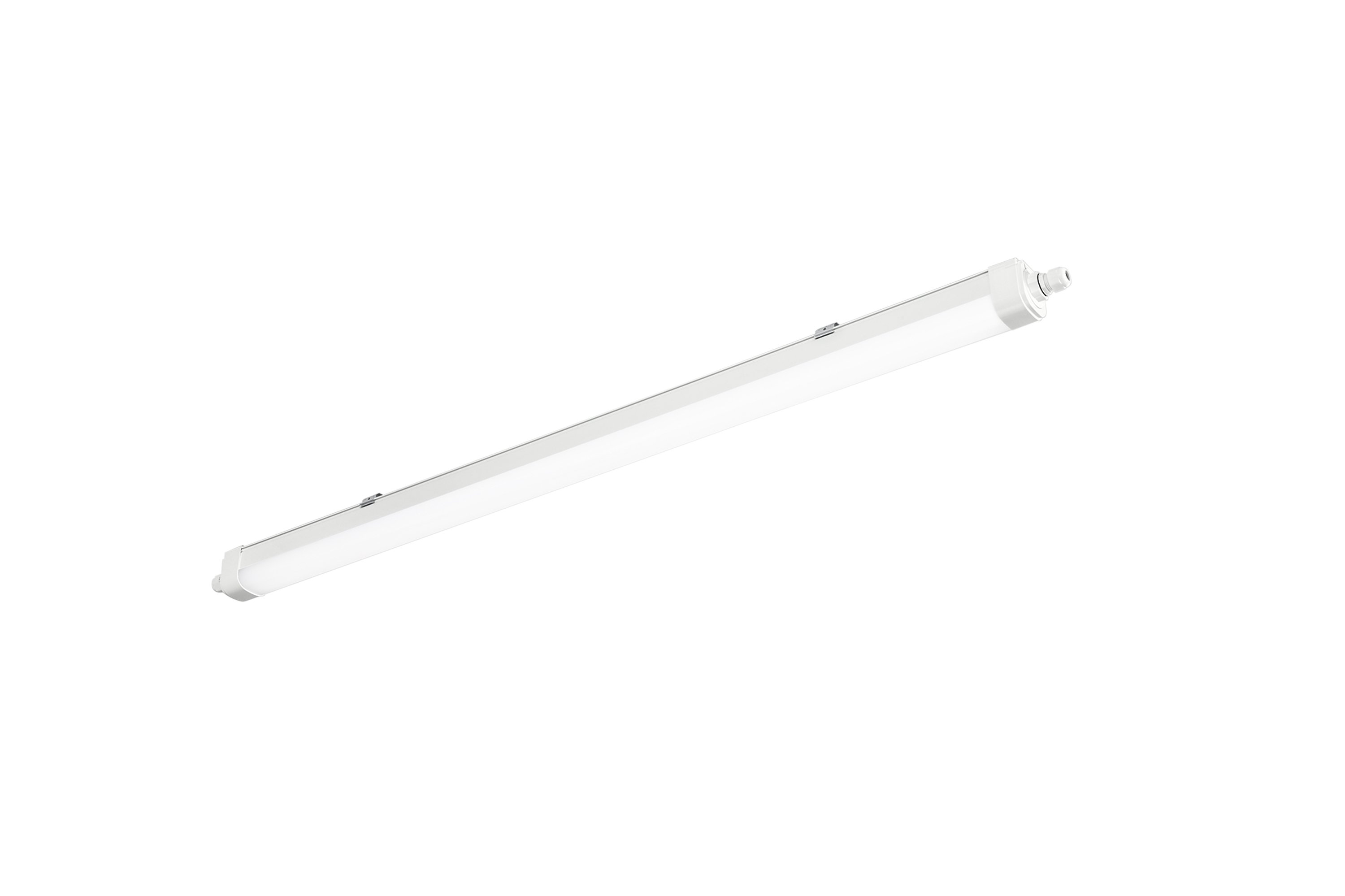 FAN LED-RUBIS-120 Vlhkotěsná stropní LED svítidlo Rubis (bílé, PC) 36 W, 4900 lm, CCT 3000 / 4000 / 6500 K, IP65, 1200 x 58 x 62 mm - FANEUROPE