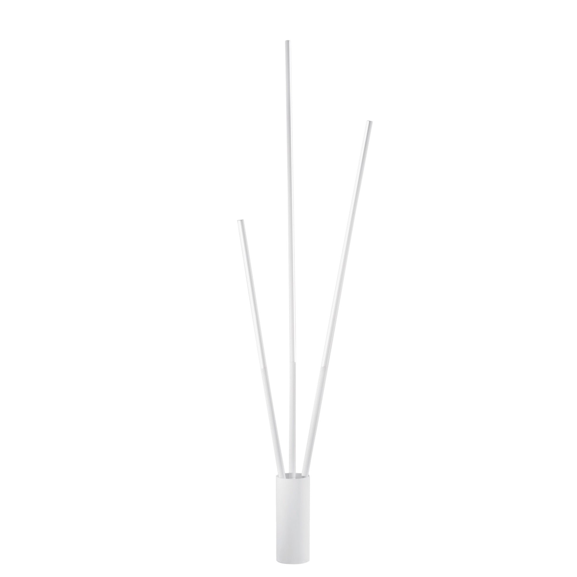 FAN LED-WANDS-PT3-BCO Stojací lampa PIANTANA LED WANDS bílá 30 W 3456 lm CCT 10x164 cm - FANEUROPE