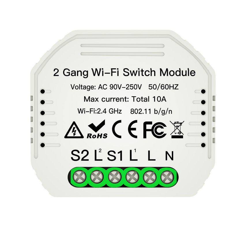 FAN SMART-SWITCH-2 Wi‑Fi kontroler 2,4 GHz pro zapnutí/timer spínače 2 vodiče 230 V max 10 A SMART INTEC - FANEUROPE