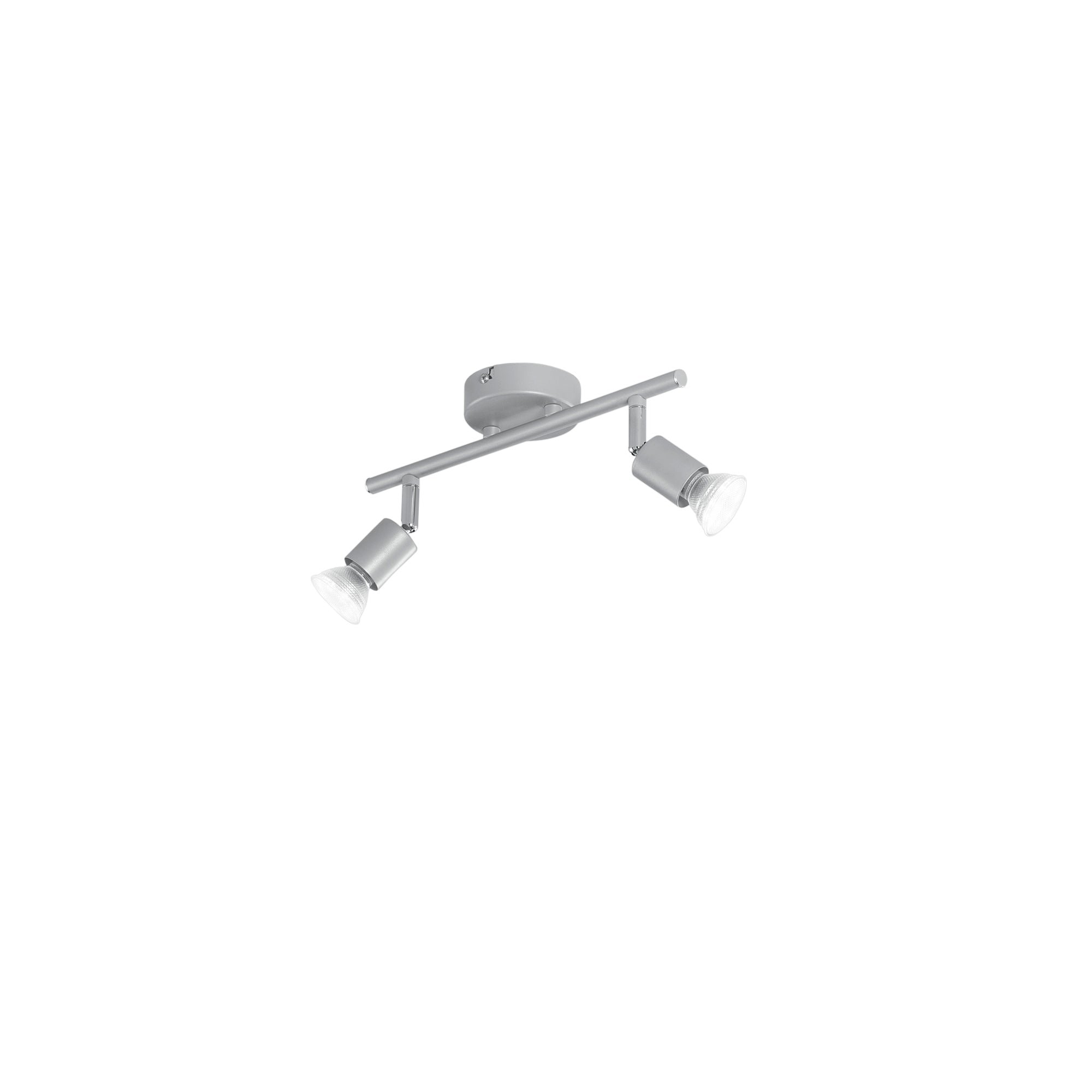 FAN SPOT-COOPER-2 Spotové svítidlo SPOT LED COOPER stříbrná 2xGU10 LED 5 W 400 LM 2700 K 30,5x8,5x14 cm - FANEUROPE