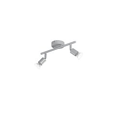 Obrázek pro produkt Spotové svítidlo SPOT LED COOPER stříbrná 2xGU10 LED 5 W 400 LM 2700 K 30,5x8,5x14 cm - FANEUROPE
