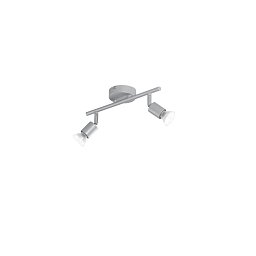 Obrázek pro produkt Spotové svítidlo SPOT LED COOPER stříbrná 2xGU10 LED 5 W 400 LM 2700 K 30,5x8,5x14 cm - FANEUROPE
