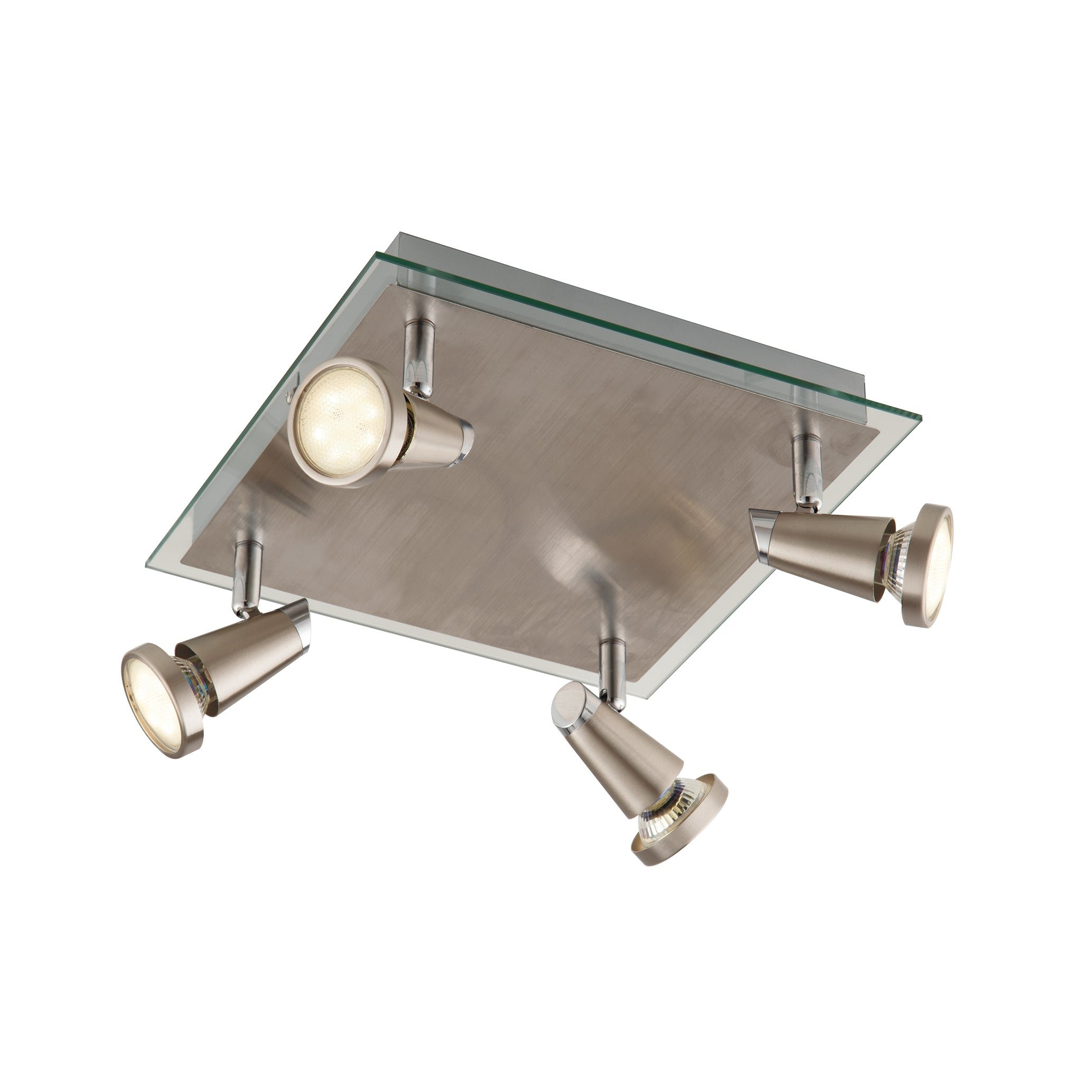 FAN SPOT-MIAMI PL4 Spotové svítidlo SPOT LED MIAMI chrom/nikl 4xGU10 LED 5 W 400 LM 2700 K 26x26x14,5 cm - FANEUROPE