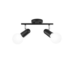 Obrázek pro produkt Spotové svítidlo SPOT PUNTO černá 2xE27 32x9,5x14 cm - FANEUROPE