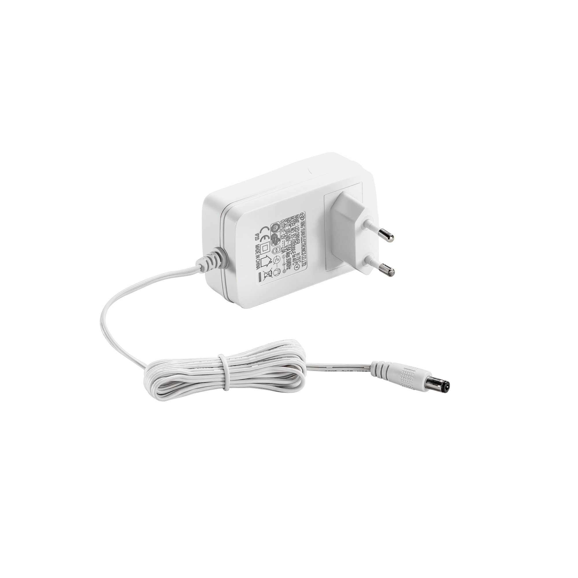 FAN STRIP-ADAT-24W Adaptér konst. napětí 24 W 12 V OUTPUT 12 V 2 A INPUT 110-240 V 0,6 A 3,8x8x5 cm, kabel 150 cm - FANEUROPE