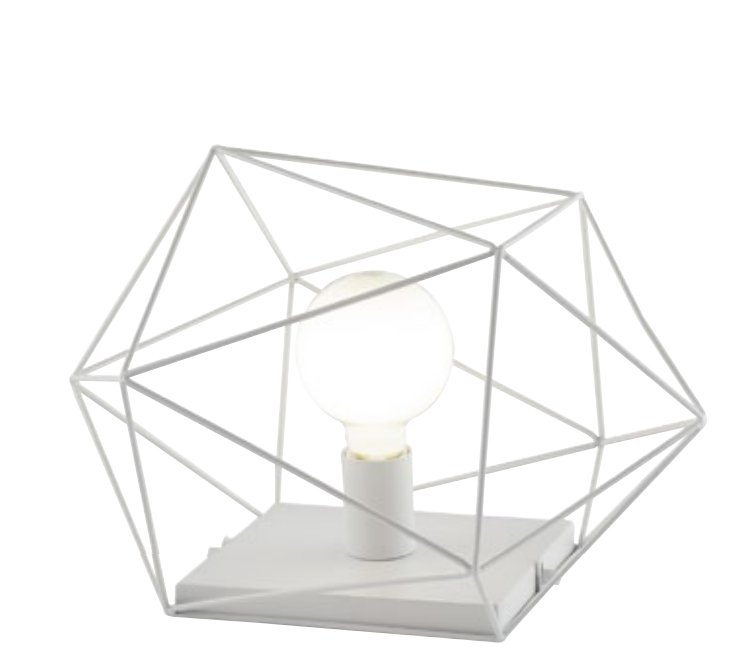 FAN I-ABRAXAS-L1 BCO Stolní lampa Lume Abraxas, bílá, 1 x E27, 40,5 x 29,5 x 26,5 cm - FANEUROPE