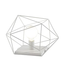 Obrázek pro produkt Stolní lampa Lume Abraxas, bílá, 1 x E27, 40,5 x 29,5 x 26,5 cm - FANEUROPE