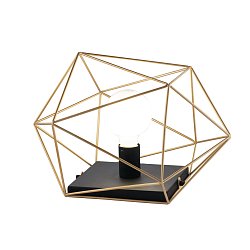 Obrázek pro produkt Stolní lampa Lume Abraxas, černá/zlatá, 1 x E27, 40,5 x 29,5 x 26,5 cm - FANEUROPE