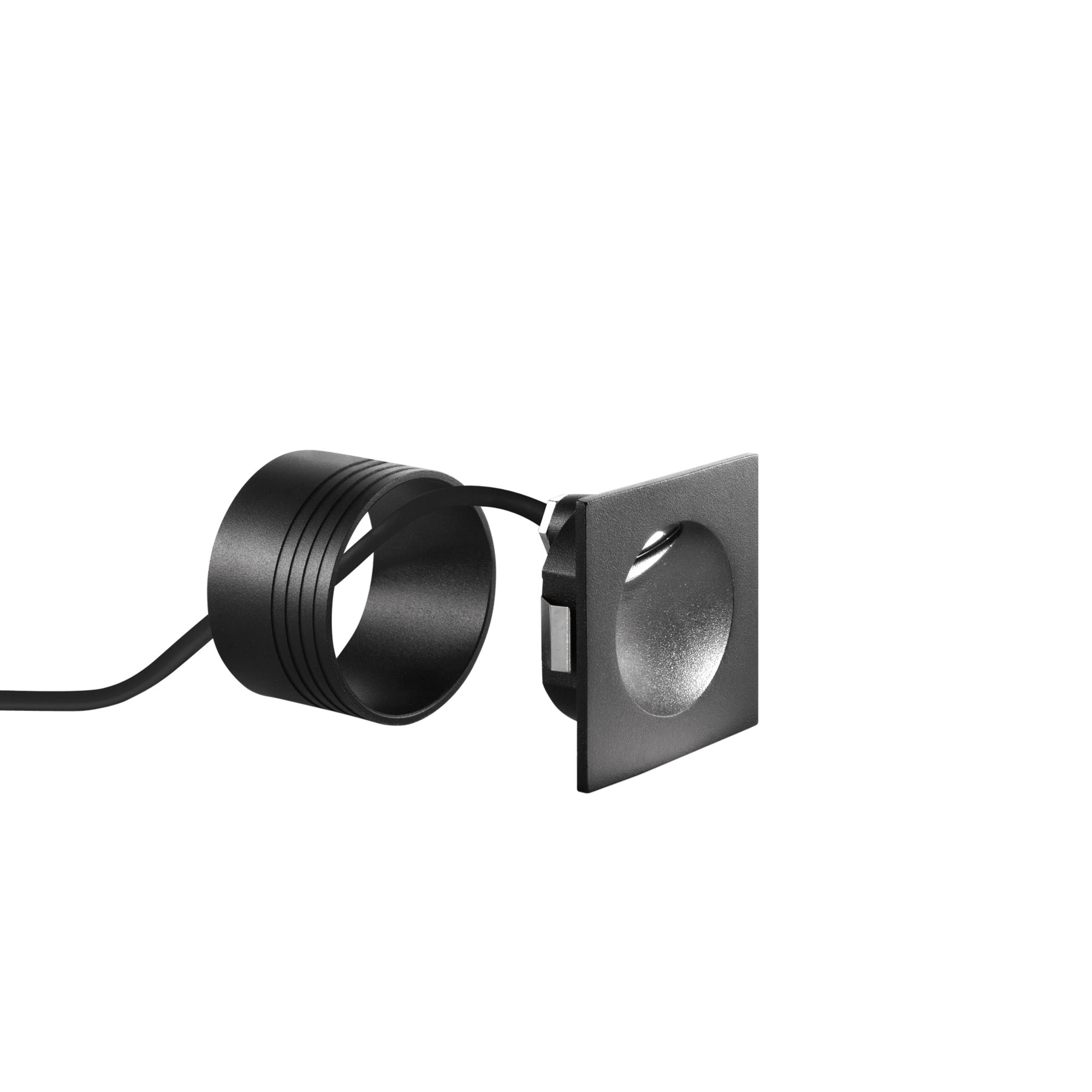 FAN INC-ONYX-Q1 NERO Zápustné venkovní svítidlo LED Onyx, černé, hliník, 2 W, 420 lm, 4000 K, IP54, 8 x 8 x 4 cm - FANEUROPE