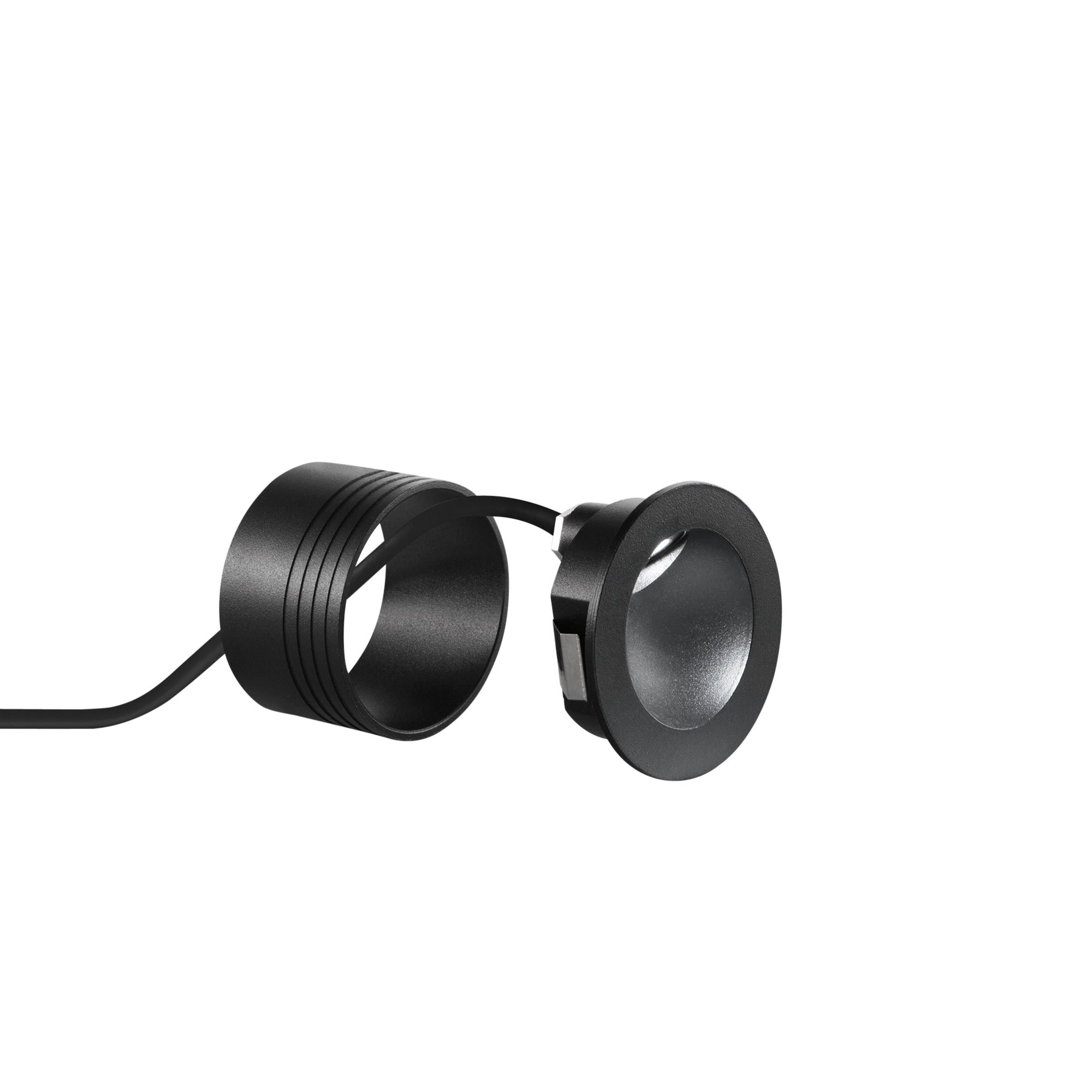 FAN INC-ONYX-R1 NERO Zápustné venkovní svítidlo LED Onyx, černé, hliník, 2 W, 420 lm, 4000 K, IP54, 8 x 8 x 4 cm - FANEUROPE