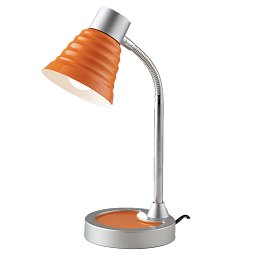 Obrázek pro produkt Stolní lampa LEONARDO oranžová 1 x E14 13 x 39 cm - FANEUROPE