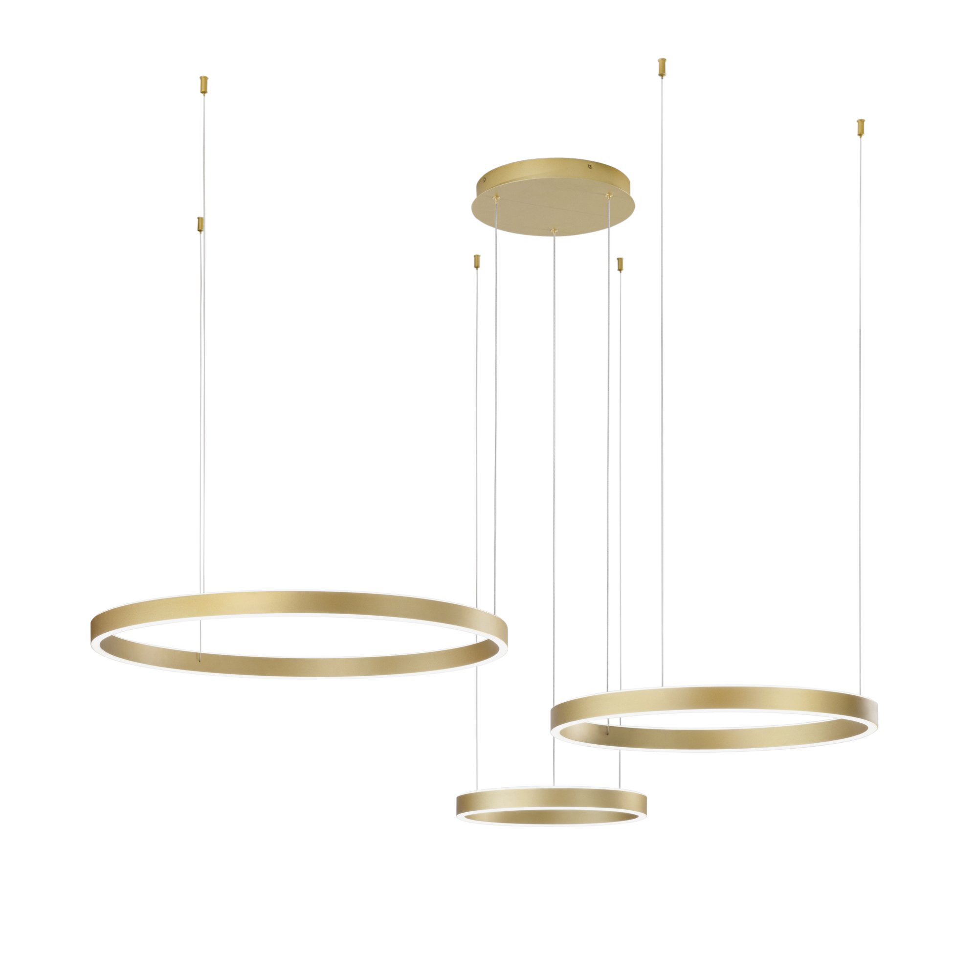 FAN LED-AKROBAT-S3-ORO Závěsné svítidlo LED AKROBAT zlatá 120W 20620 lm CCT 40/60/80 x 150 cm - FANEUROPE